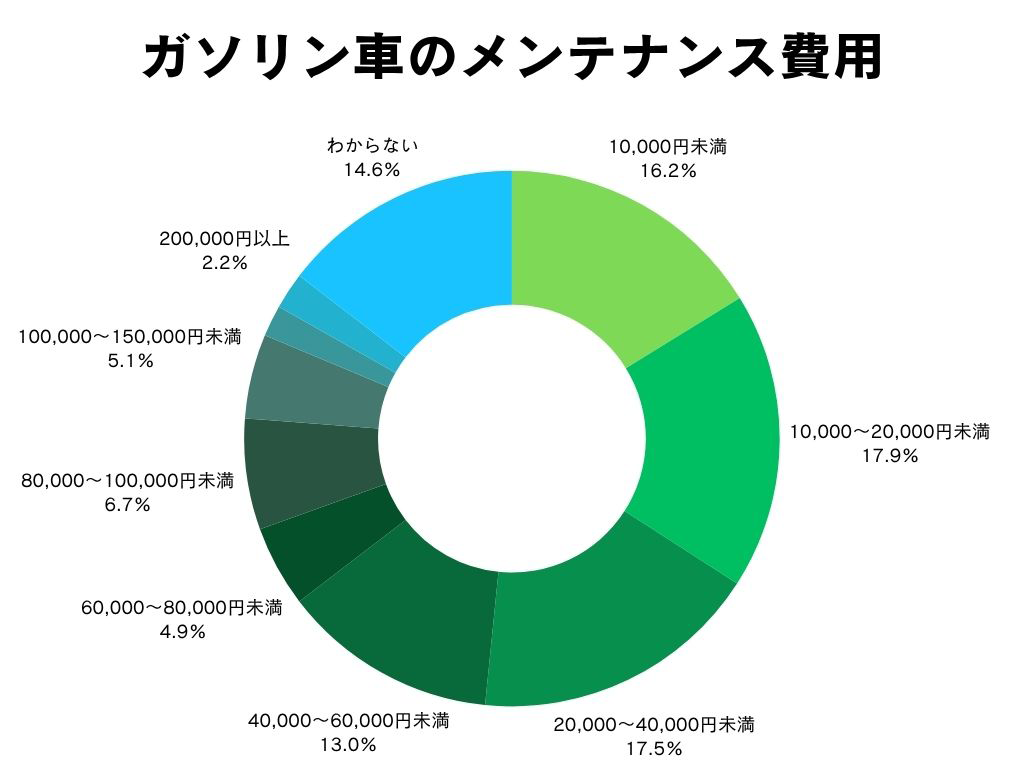 ガソリン車のメンテナンス費用