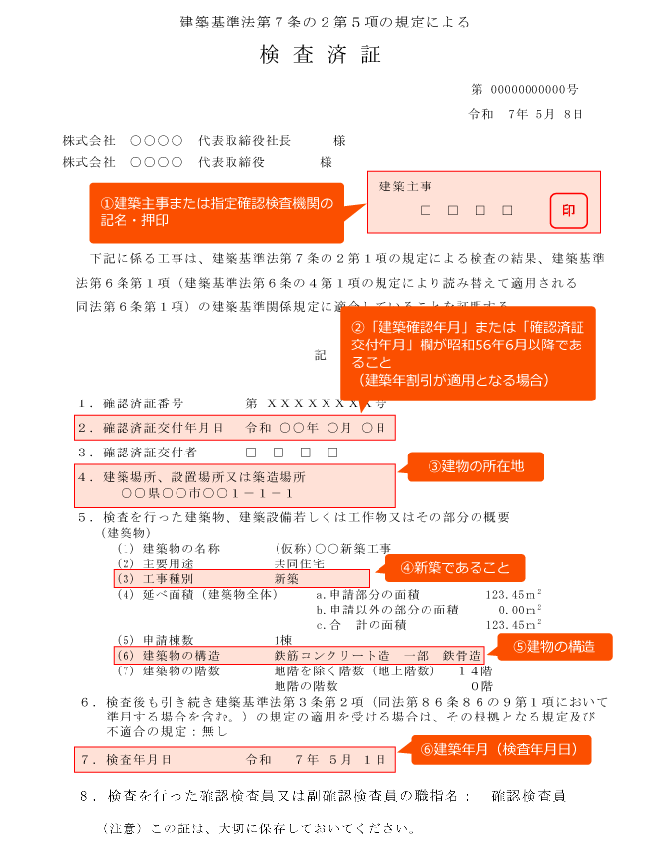 検査済証